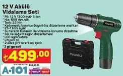 PİRANHA AKÜLÜ VİDALAMA SETİ PİRANHA AKÜLÜ VİDALAMA SETİ